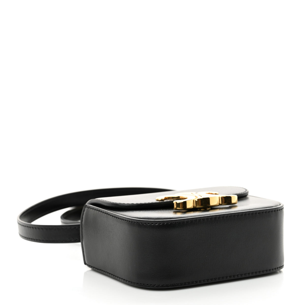 Shiny Calfskin Mini Triomphe Black