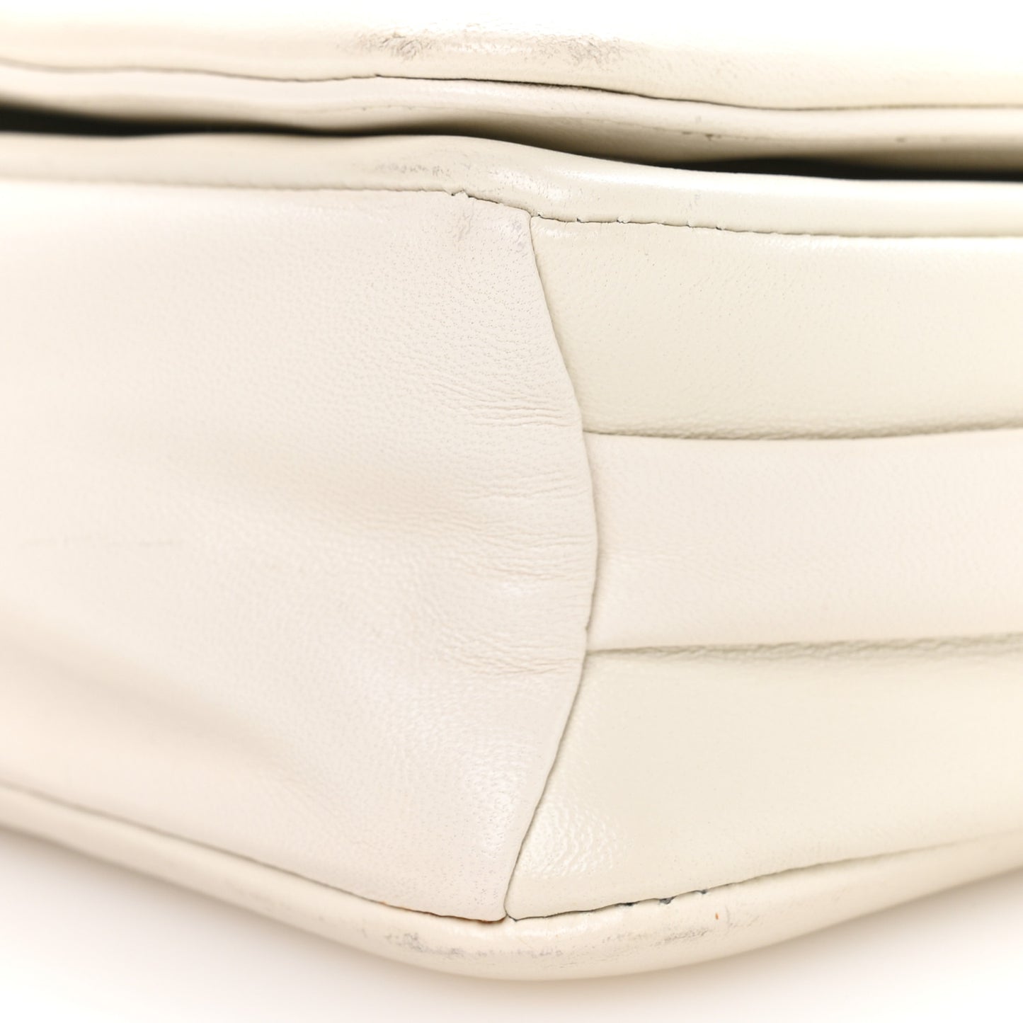 Nappa Matelasse Chain Shoulder Bag White