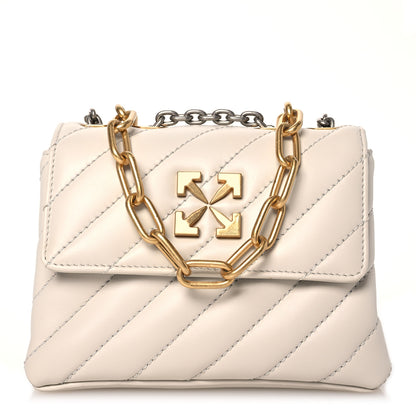Off-White Calfskin Diagonal Quilted Jackhammer 19 Shoulder Bag White 1 of 16