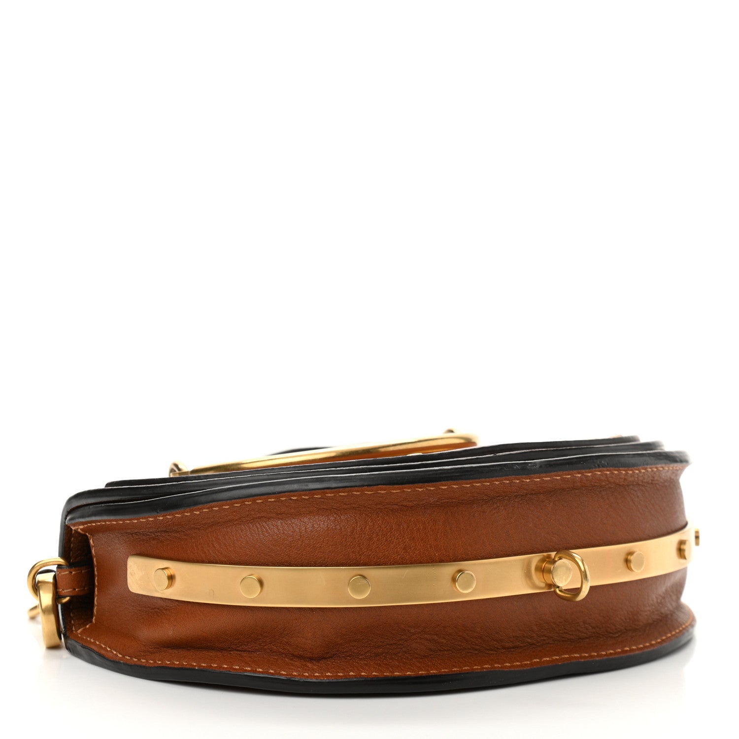 Chloe Calfskin Small Nile Bracelet Minaudiere Bag Caramel 4 of 13