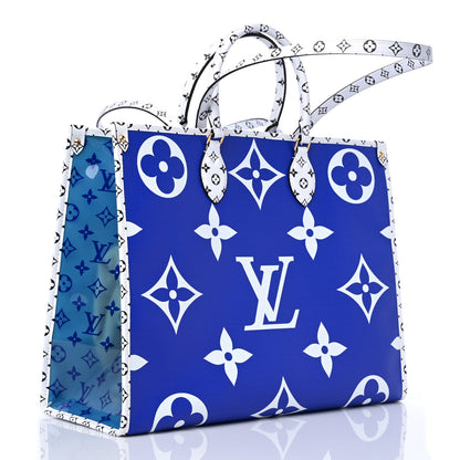 Louis Vuitton Monogram Giant Santa Monica Onthego Blue 3 of 9