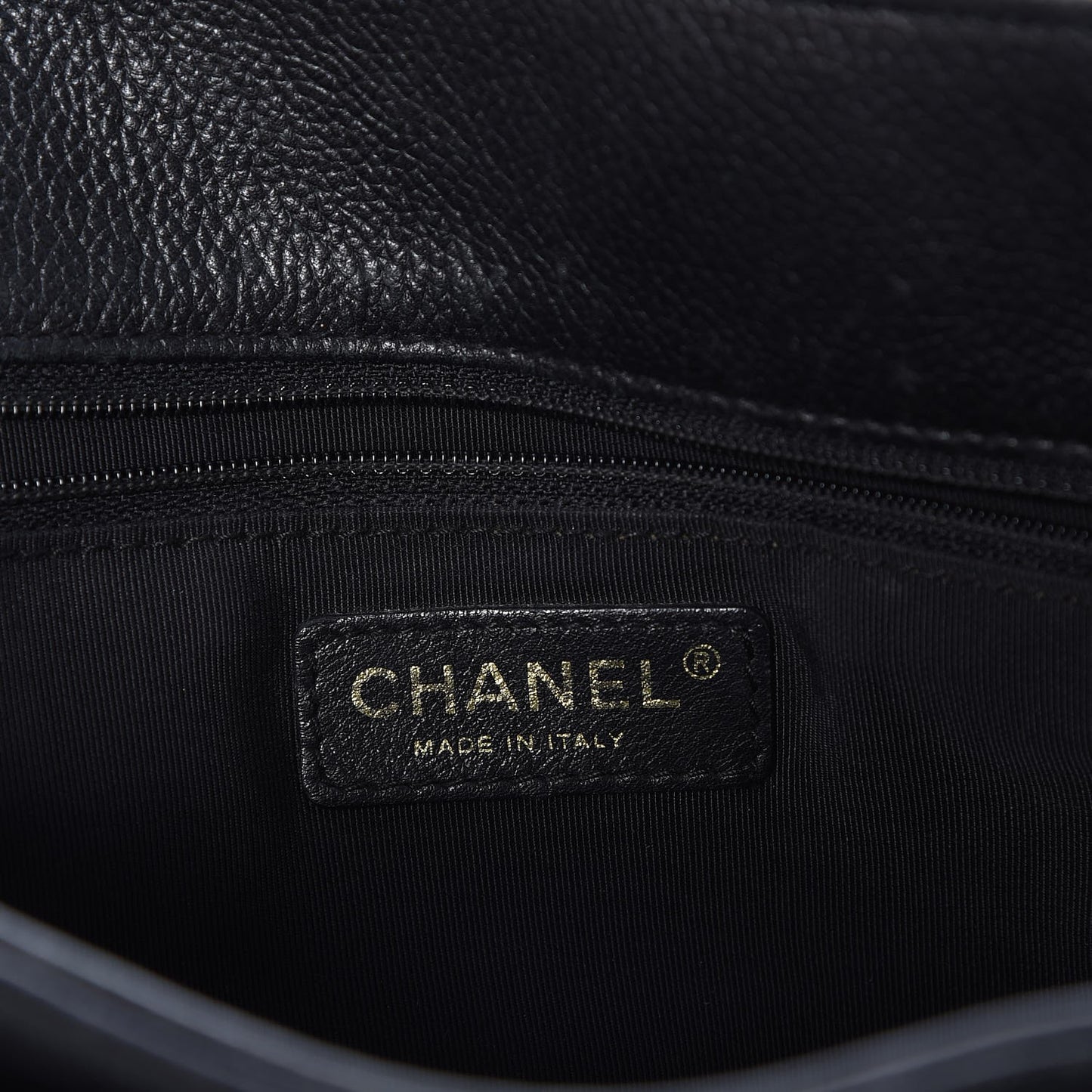 Calfskin Cerf Executive Shopper Tote Black