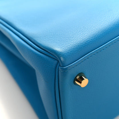 Hermes Evercolor Kelly Retourne 28 Bleu Frida 11 of 13