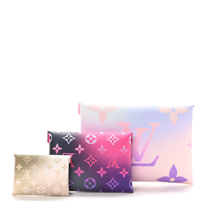 Louis Vuitton Monogram Giant Spring in the City Kirigami Pochette Set Sunrise Pastel Midnight Fuchsia Sunset Kaki 3 of 9