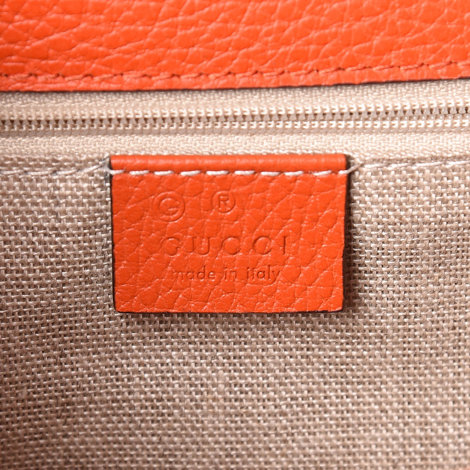 Gucci Dollar Calfskin Interlocking G Shoulder Bag Sun Orange 6 of 10