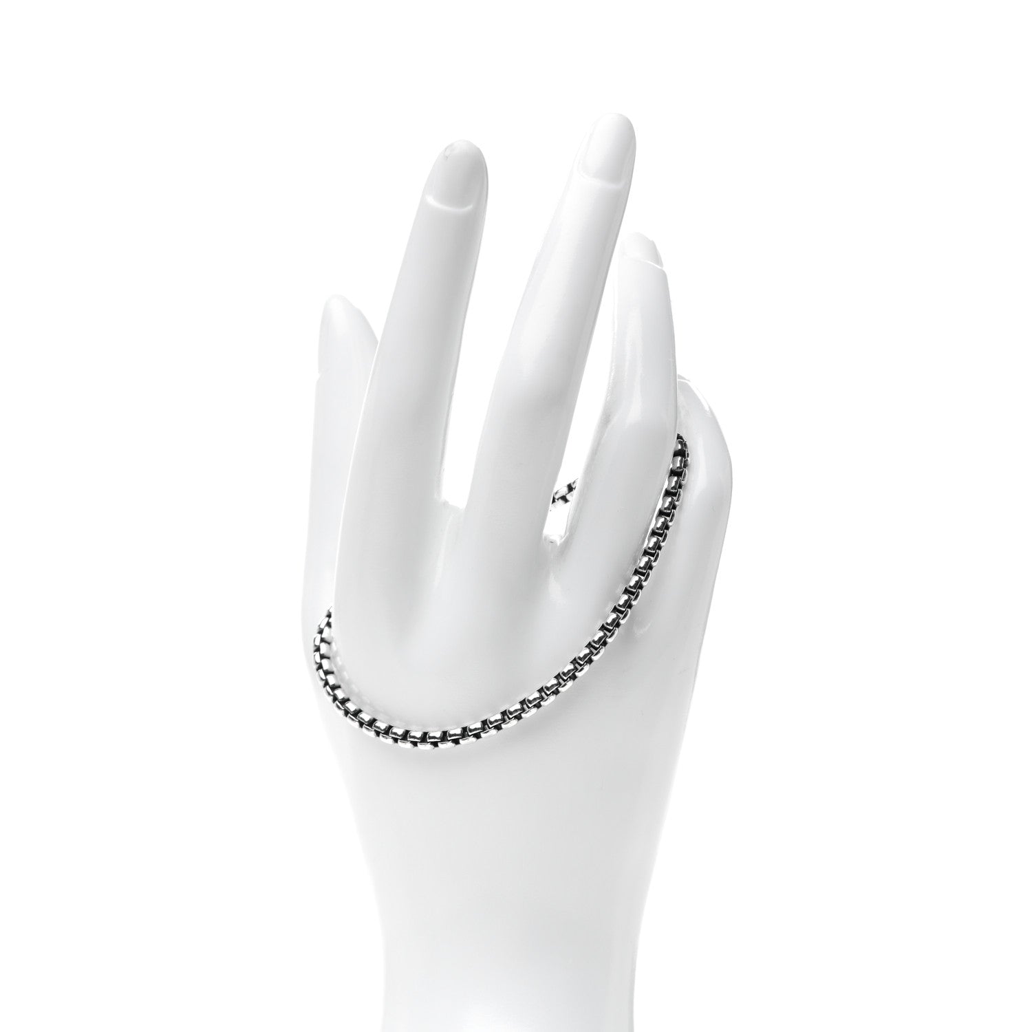 David Yurman Sterling Silver 5mm Box Chain Bracelet 2 of 4