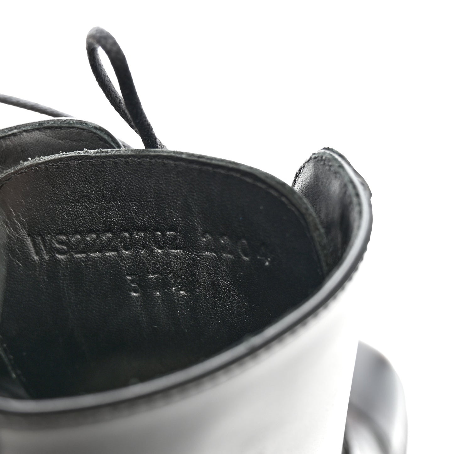 Glossed Calfskin Funk Ankle Boots 37.5 Black