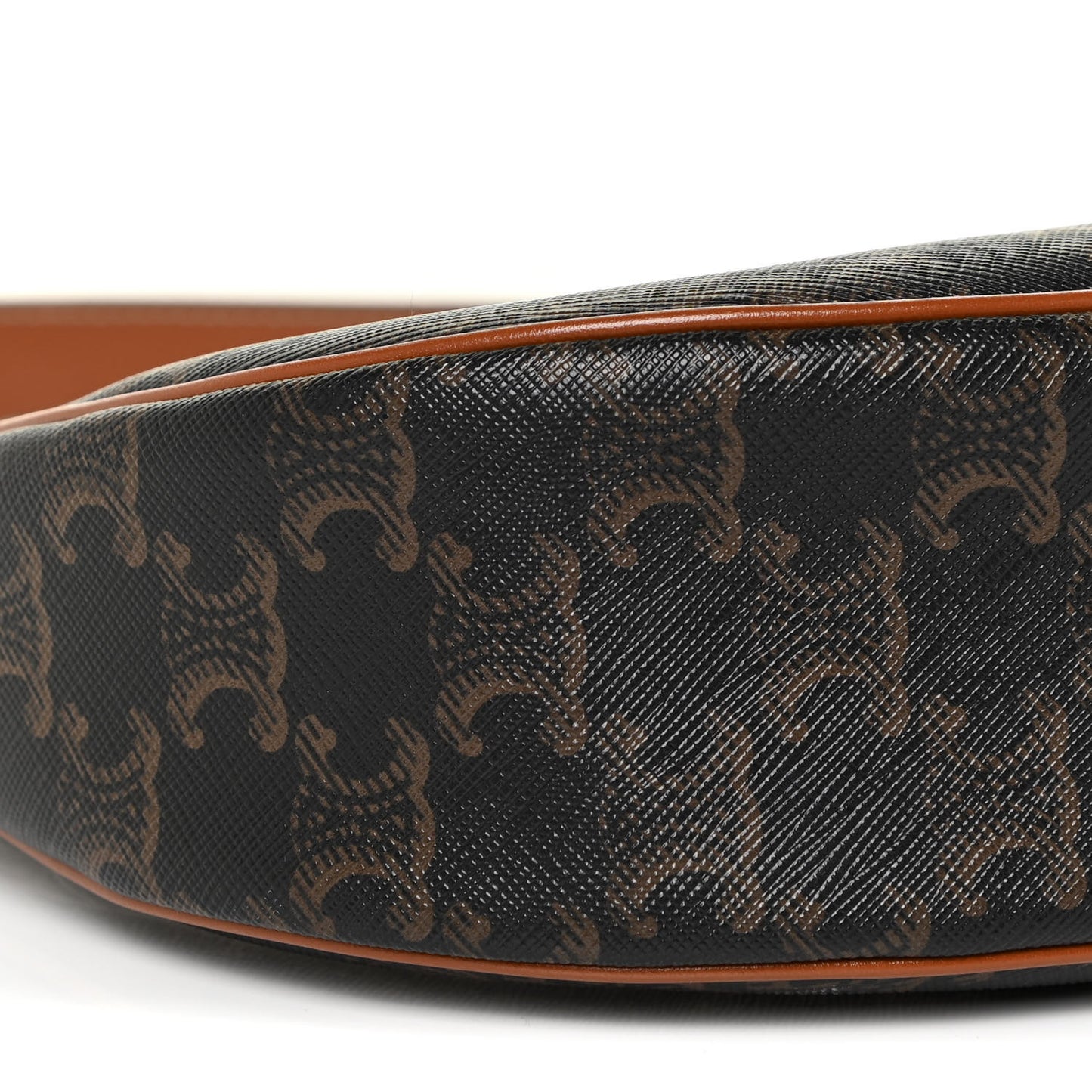 Triomphe Canvas Calfskin Ava Shoulder Bag Tan