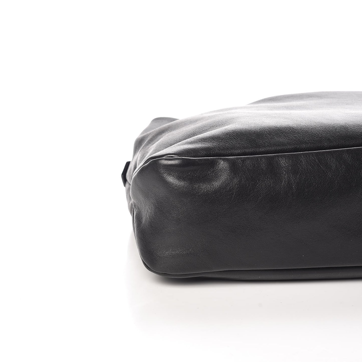 Calfskin Medium Horsebit Chain Hobo Black