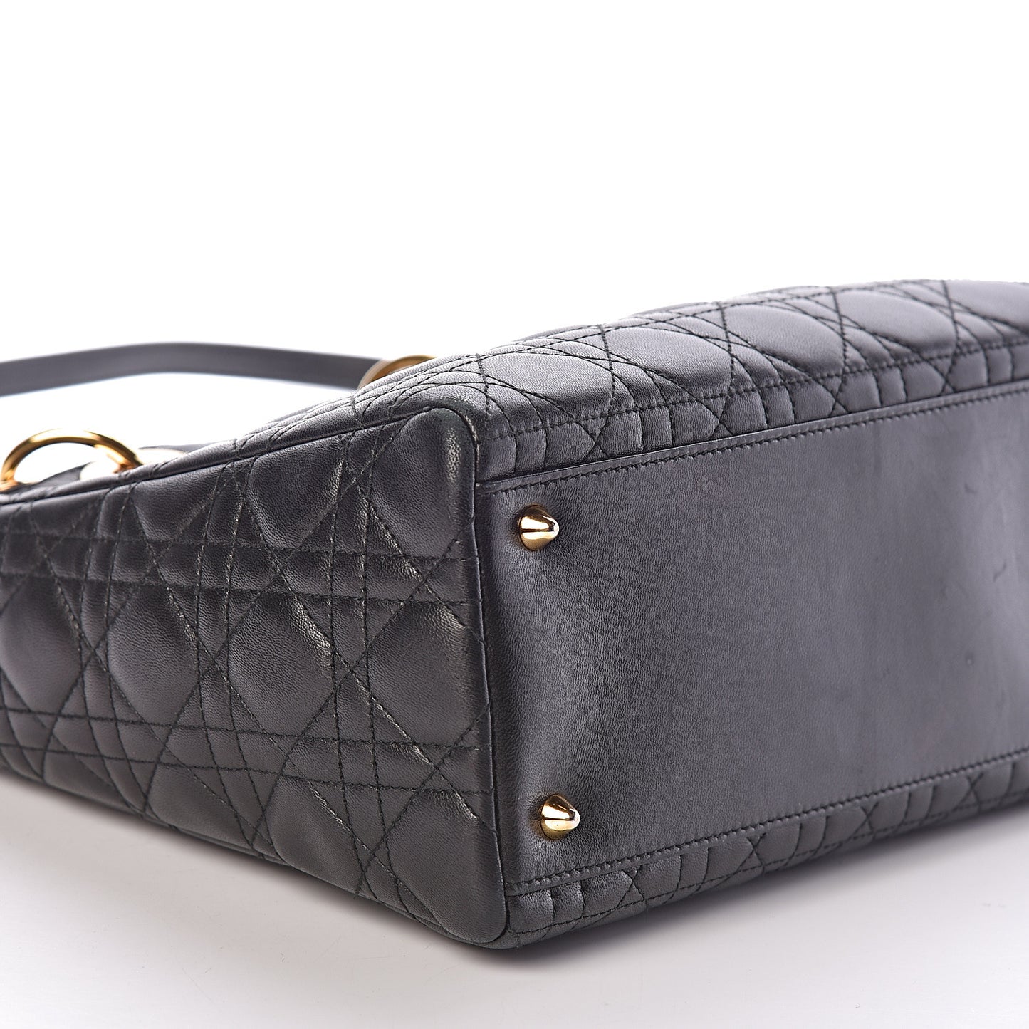 Lambskin Cannage Medium Lady Dior Black