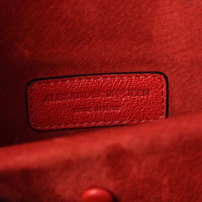 Alexander McQueen Grained Calfskin Medium Insignia Flap China Red 7 of 10