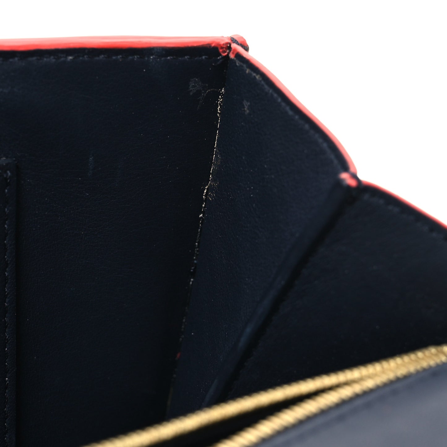 Smooth Calfskin Trotteur Clutch Navy Blue Red