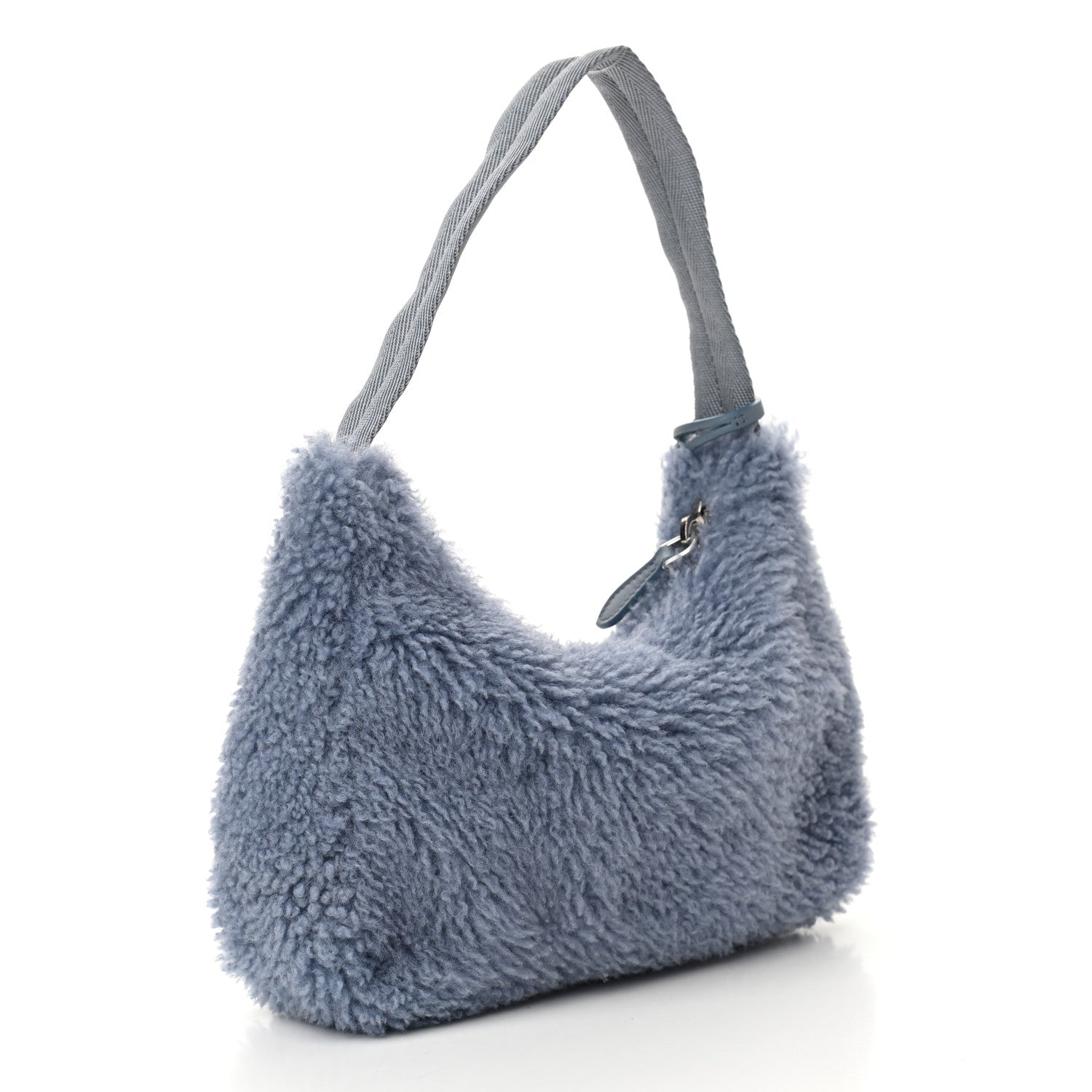 Prada Shearling Mini Re-Edition 2000 Bag Pervinca 3 of 9