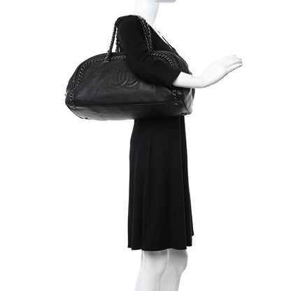 Chanel Smooth Calfskin Medium Luxe Ligne Bowler Black 2 of 10