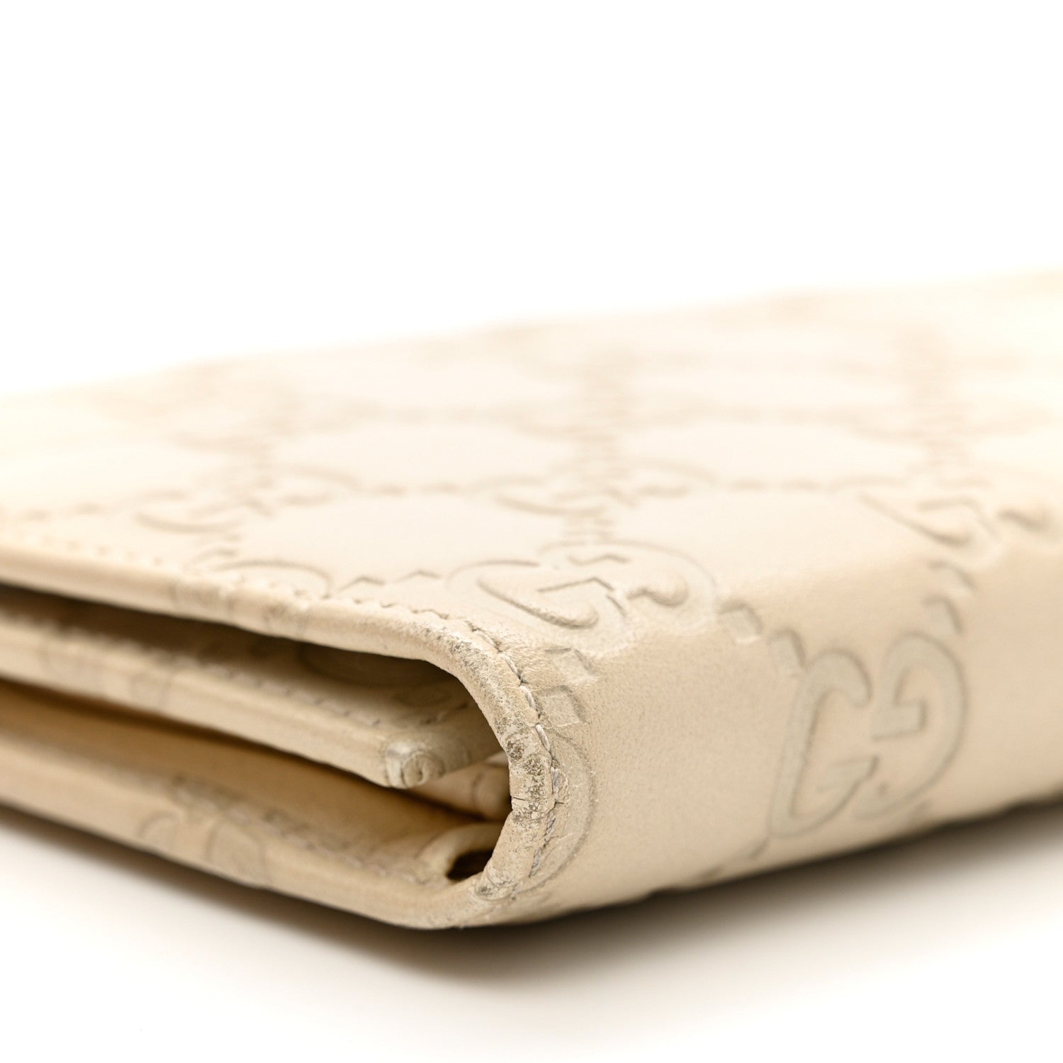 Gucci Guccissima Continental Flap Wallet Off White 11 of 12