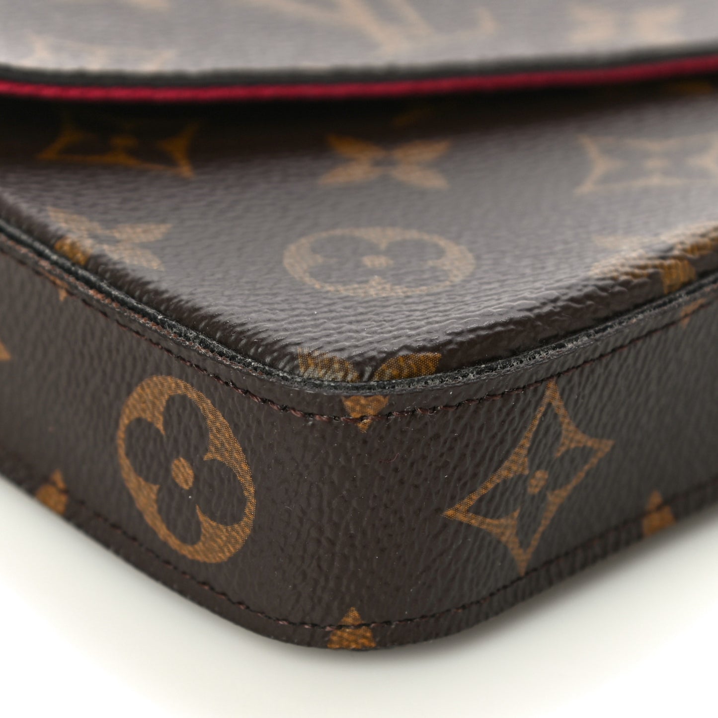 Monogram Pochette Felicie Chain Wallet Fuchsia