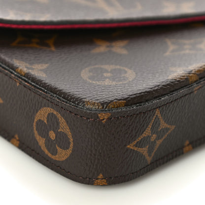 Louis Vuitton Monogram Pochette Felicie Chain Wallet Fuchsia 9 of 11