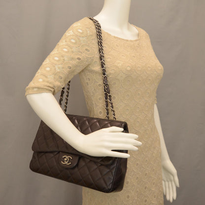 Chanel Lambskin Jumbo Single Flap Gris Fonce 2 of 10