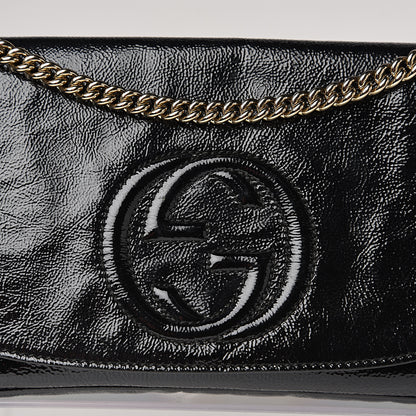Gucci Patent Medium Soho Flap Crossbody Black 17 of 17