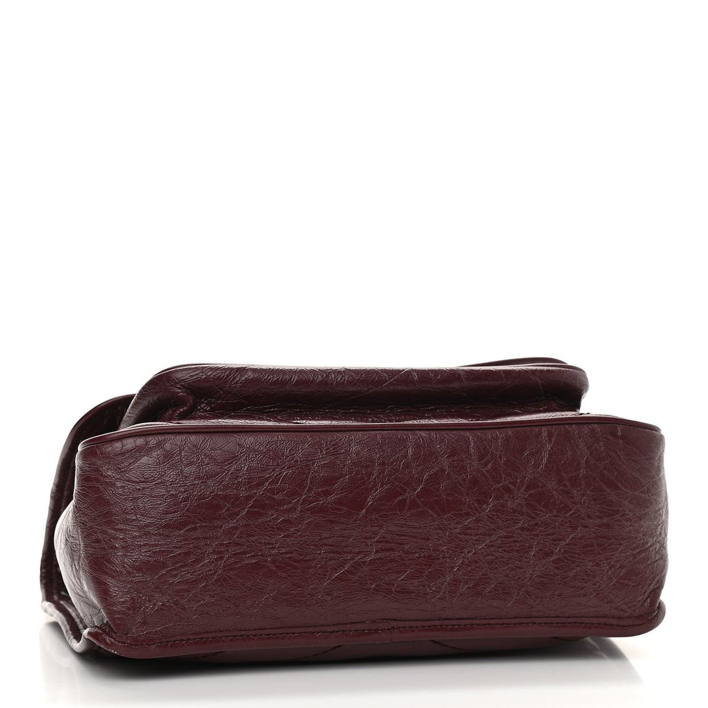 Crinkled Calfskin Matelasse Monogram Medium Niki Chain Satchel Burgundy