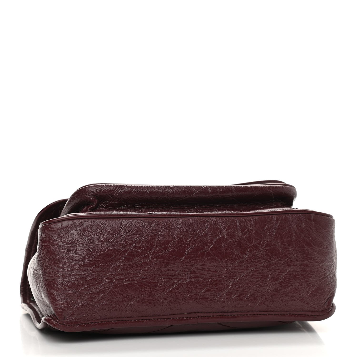 Saint Laurent Crinkled Calfskin Matelasse Monogram Medium Niki Chain Satchel Burgundy 4 of 11