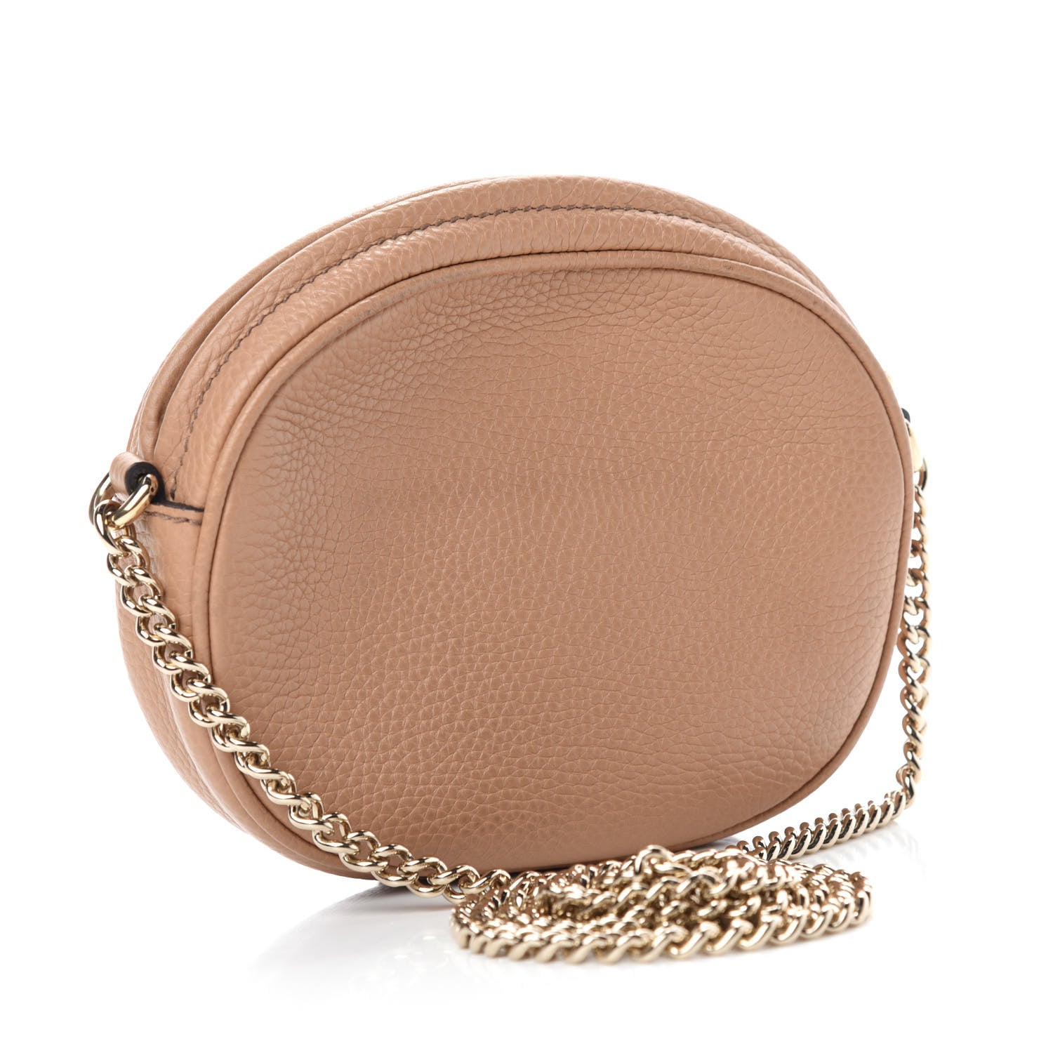 Gucci Pebbled Calfskin Mini Soho Chain Bag Camelia 3 of 11