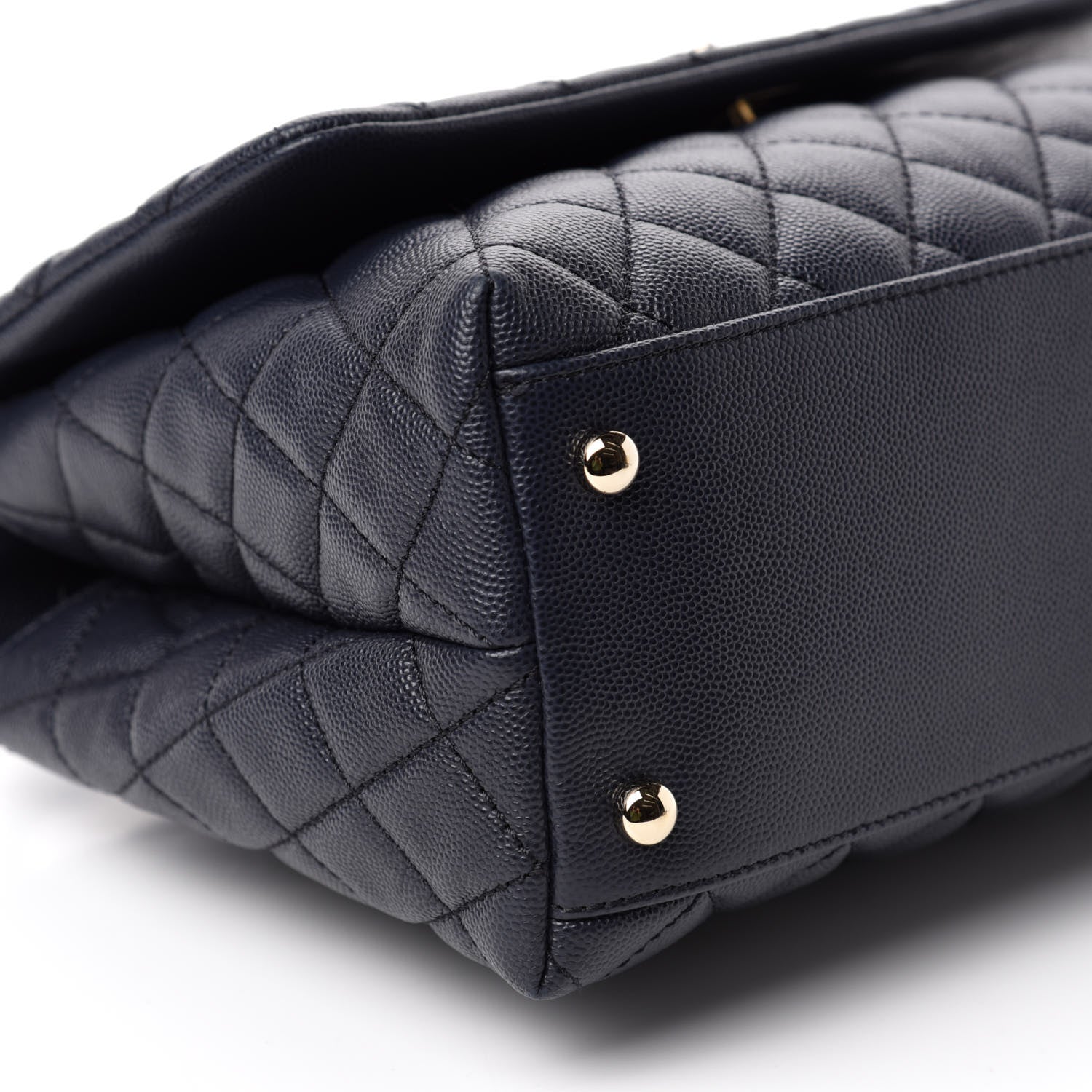 Chanel Caviar Quilted Small Coco Handle Flap Navy 7 of 12