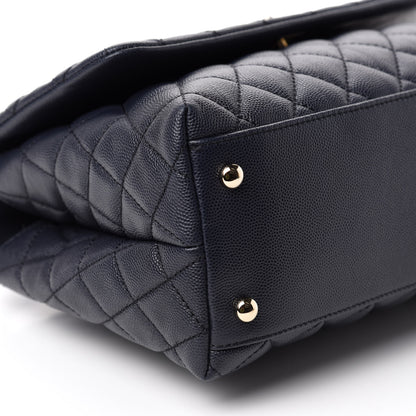 Chanel Caviar Quilted Small Coco Handle Flap Navy 7 of 12