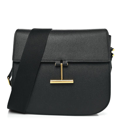 Tom Ford Calfskin Medium T Clasp Tara Crossbody Bag Black 1 of 10