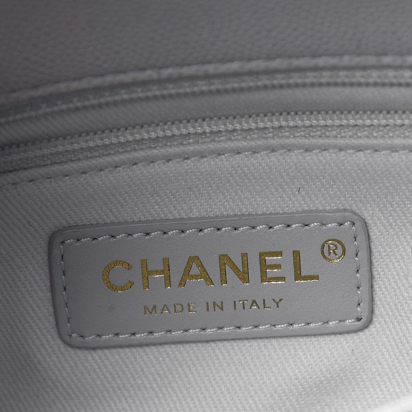 Caviar Quilted Mini Coco Handle Flap Light Grey