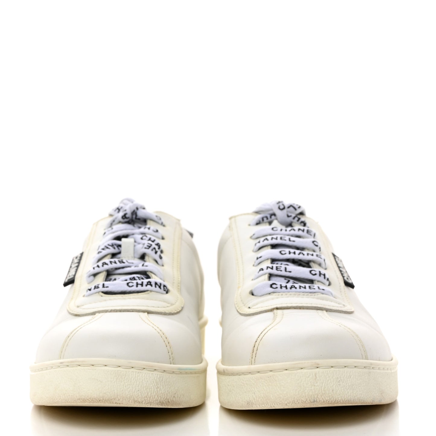 Calfskin CC Womens Sneakers 39.5 White
