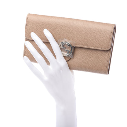 Gucci Dollar Calfskin Interlocking G Continental Wallet Camelia 2 of 6