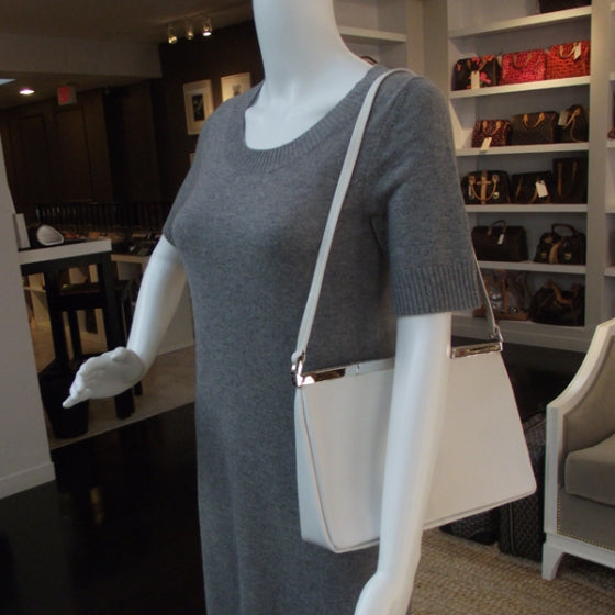 FASHIONPHILE SALVATOREFERRAGAMOLeatherShoulderBagWhite 2 of 9
