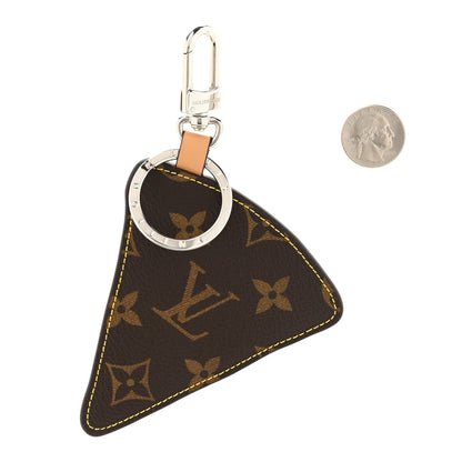 Louis Vuitton Calfskin Monogram Printed Pizza Bag Charm Key Holder 2 of 5
