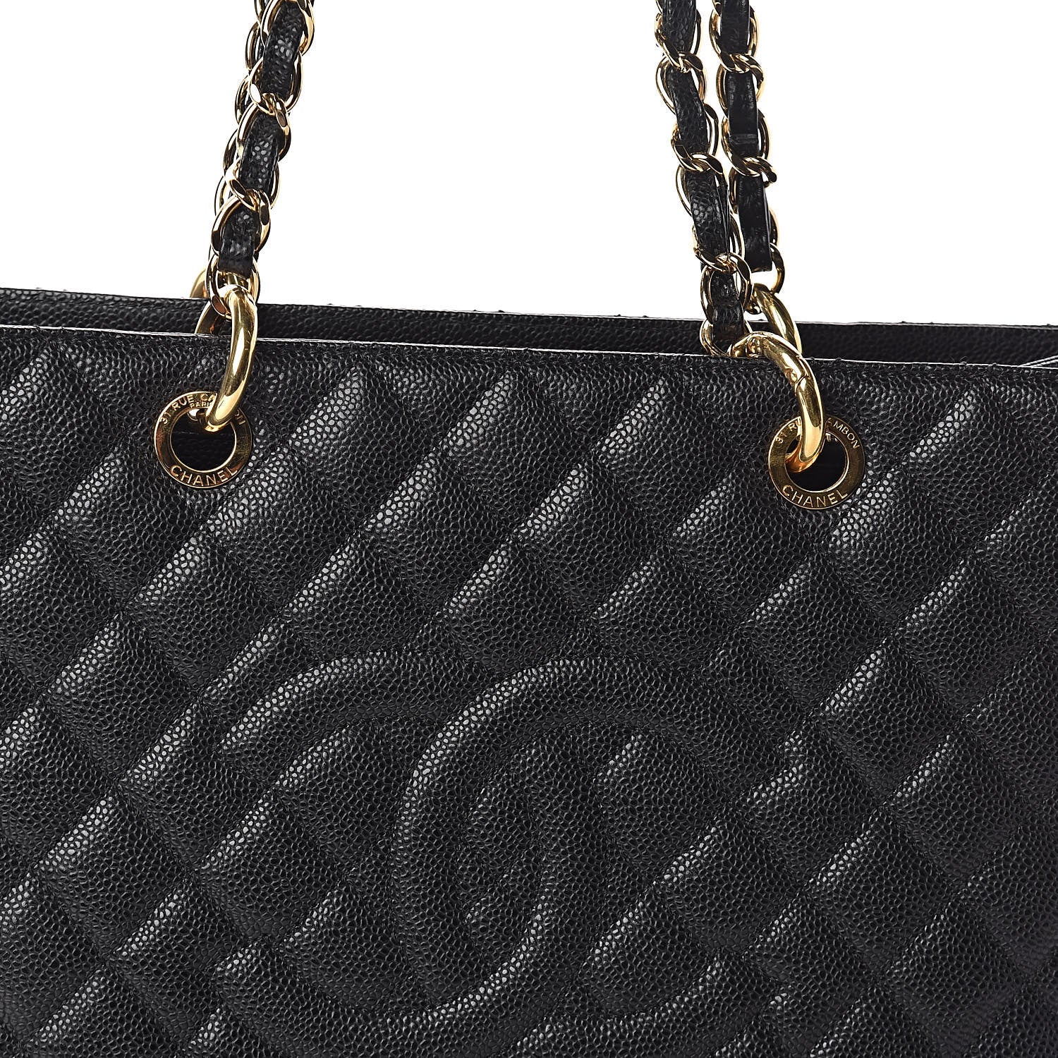 Chanel Caviar Quilted Grand Shopping Tote GST Black 8 of 10