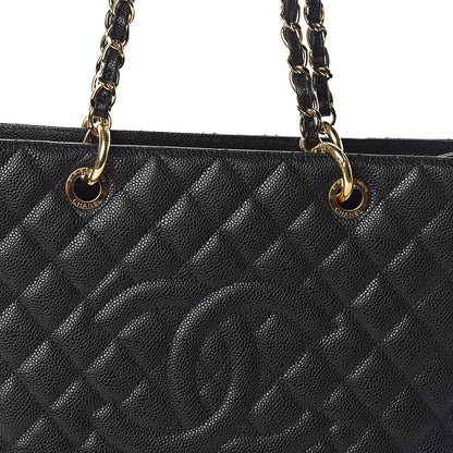 Chanel Caviar Quilted Grand Shopping Tote GST Black 8 of 10