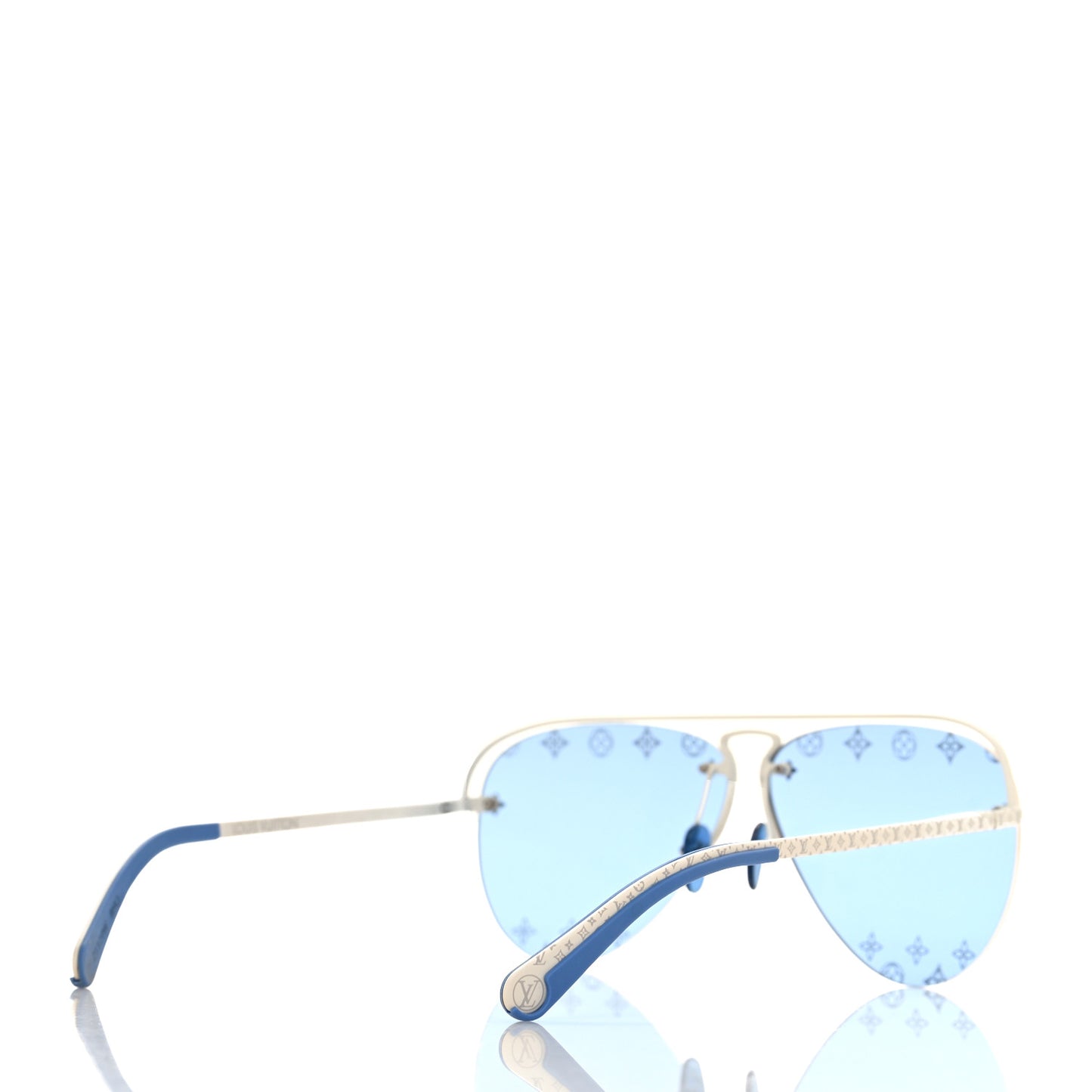 Monogram Grease Mask Sunglasses ZT329W Silver Blue