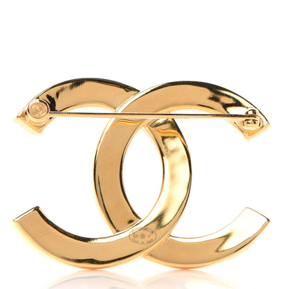 Chanel Metal Paris Button CC Large Brooch Gold 3 of 5