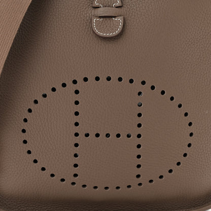 Hermes Taurillon Clemence Evelyne III PM Etoupe 8 of 12