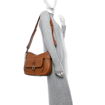 Salvatore Ferragamo Calfskin Fiona Hobo Brown 2 of 13