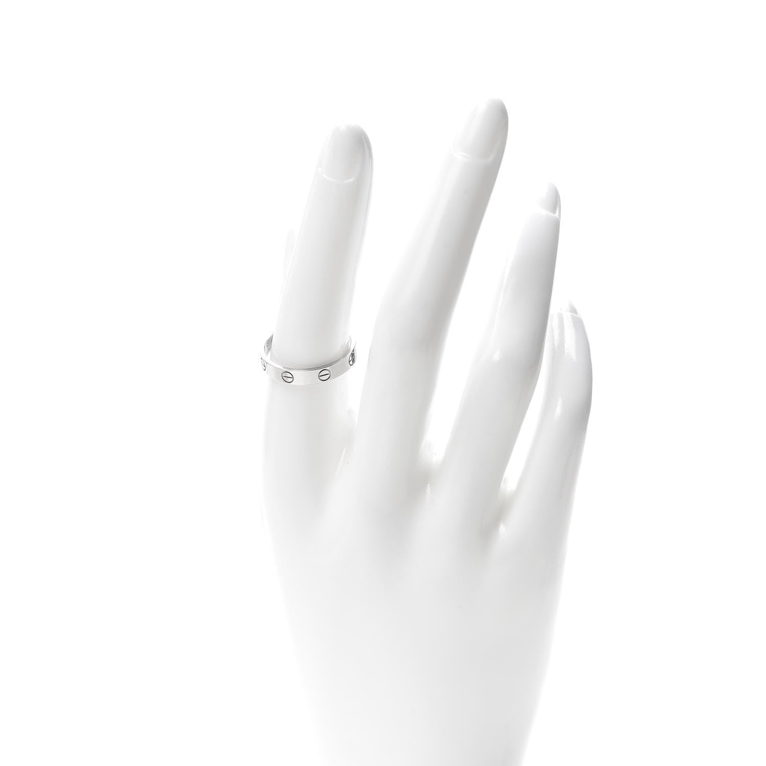Cartier 18K White Gold LOVE Wedding Band Ring 57 8 2 of 4