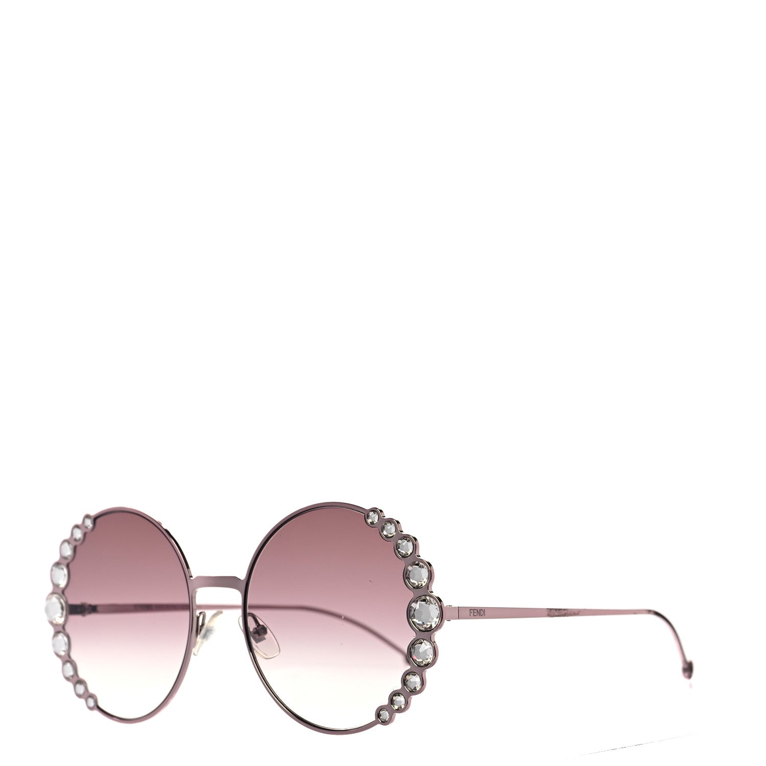 Fendi Crystal Round Sunglasses FF0324/S Rose 1 of 6