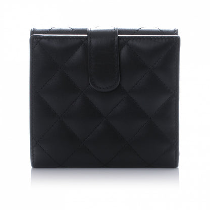 Chanel Calfskin Quilted Cambon Compact Wallet Black 3 of 8