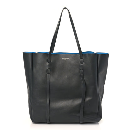 Balenciaga Veau Baltimore Double Sided Medium Everyday Tote Gris Fossile Bleu Turquoise 1 of 10