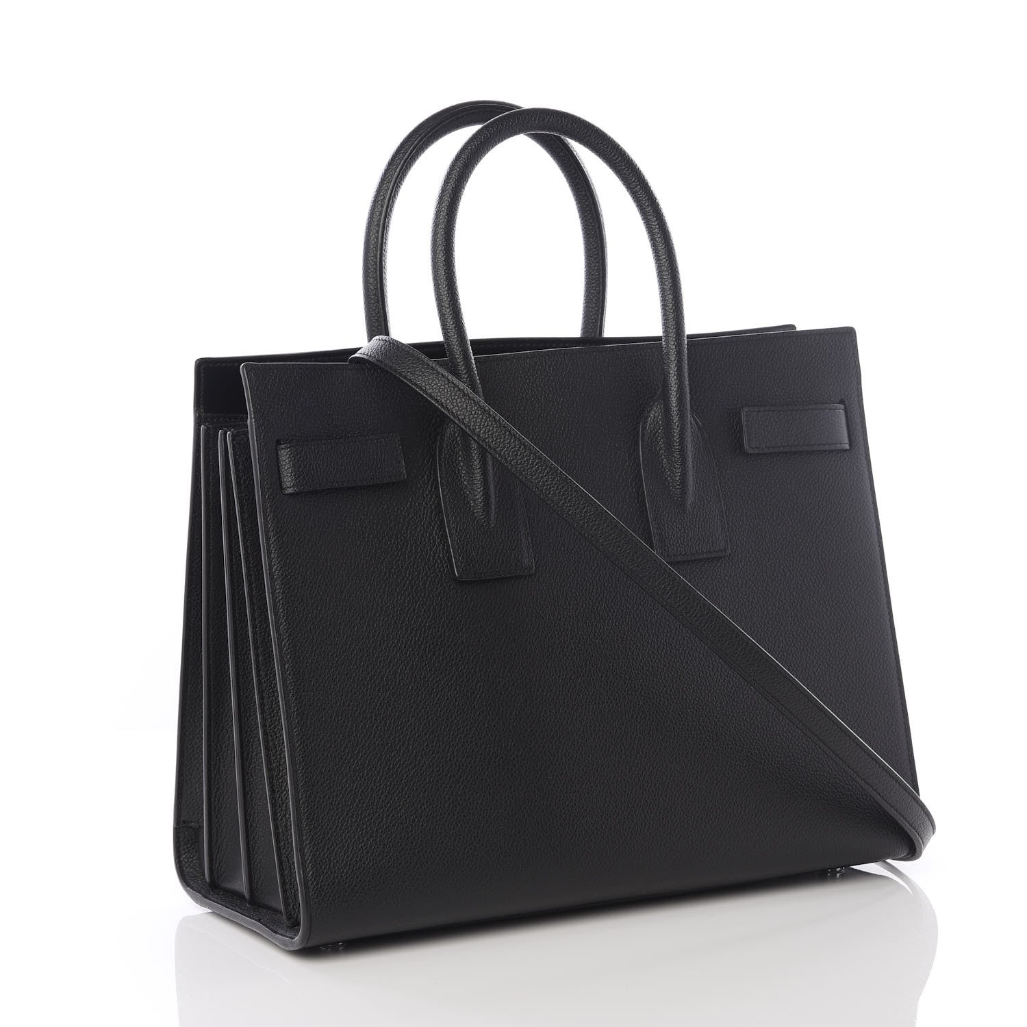 Saint Laurent Grained Calfskin Small Sac De Jour Black 2 of 11