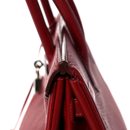 Hermes Taurillon Clemence Birkin 30 Rouge Vif 34 of 39