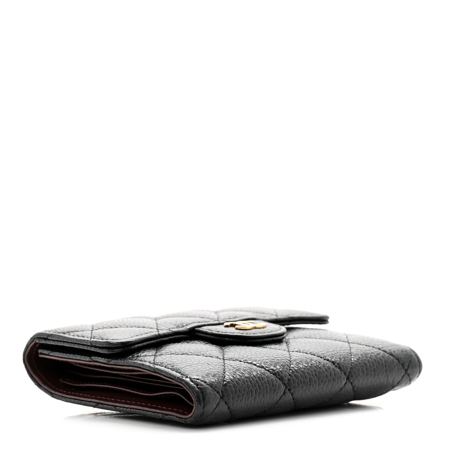 Chanel Caviar Quilted Compact Flap Wallet Black 4 of 12