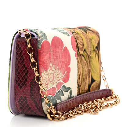 Dolce & Gabbana DOLCE GABBANA Patchwork Snakeskin Brocade DG Girls Shoulder Bag Multicolor 3 of 11