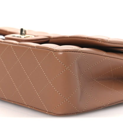 Chanel Lambskin Quilted Medium Double Flap Brown 10 of 13