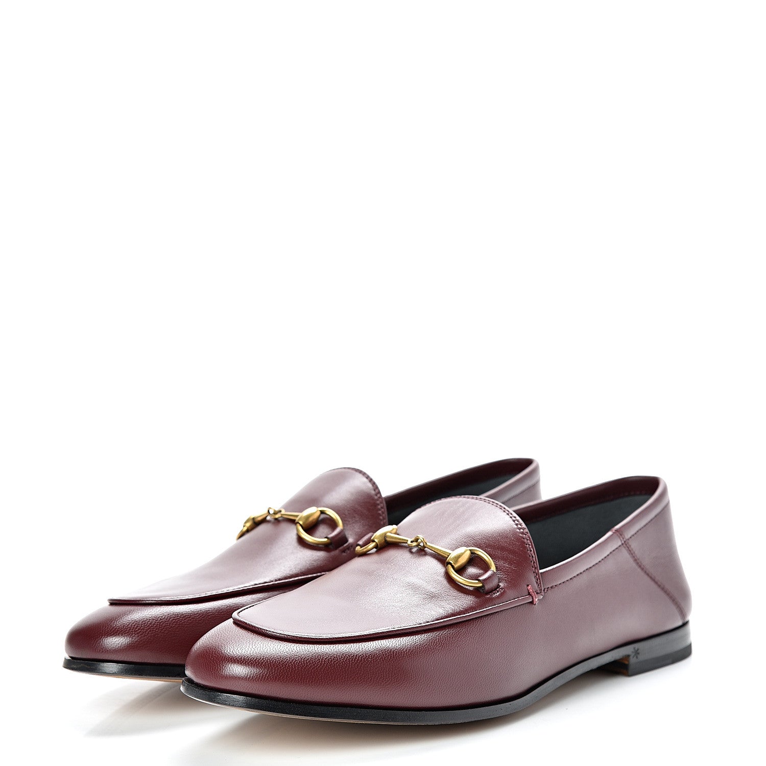Gucci Lambskin Womens Brixton Horsebit Loafers 38 Vintage Bordeaux 3 of 8